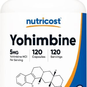 Nutricost Yohimbine HCl 5mg, 120 Capsules - Gluten Free and Non-GMO